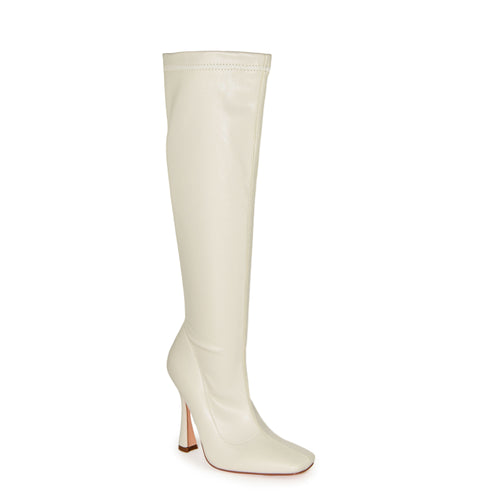 SHAIA-01 Square Toe Structural Knee High Heel Boots