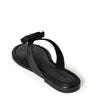 LUCCA-01 Natural Raffia Floral Applique Flip Flop Thong Sandals