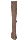 ADA-28 Lace-Up Over The Knee Low Chunky Block Heel Boots
