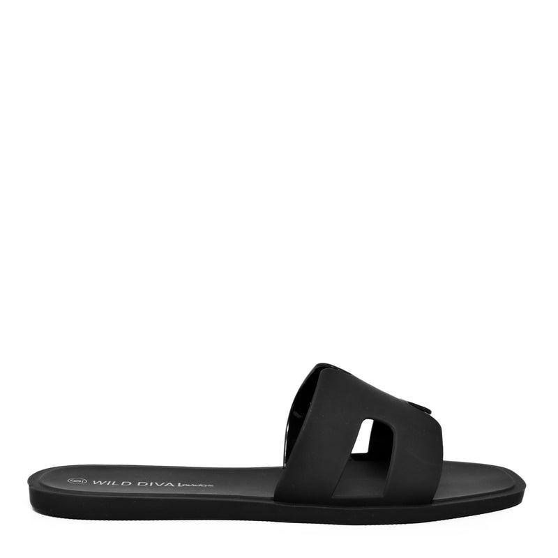 JACELYN-82 Jelly Slip On Slide Sandals