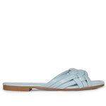 IRA-16 Woven Square Toe Slide Flat Sandals