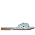 IRA-16 Woven Square Toe Slide Flat Sandals