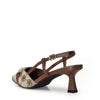 Wild Diva ALEENA-31 Gold Accent Floral Slingback Pointy Toe Kitten Heel Pump Heels