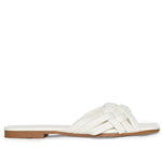 IRA-16 Woven Square Toe Slide Flat Sandals