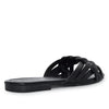 IRA-16 Woven Square Toe Slide Flat Sandals