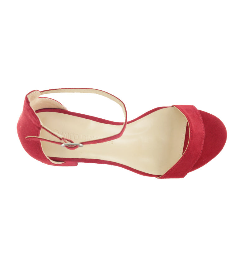 LARINA-29 Open Toe Ankle Strap Low Chunky Block Heel Sandals