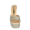 ENVY-14 Rhinestone Square Toe Structural High Heel Mules