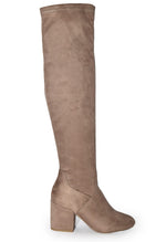 ADA-28 Lace-Up Over The Knee Low Chunky Block Heel Boots