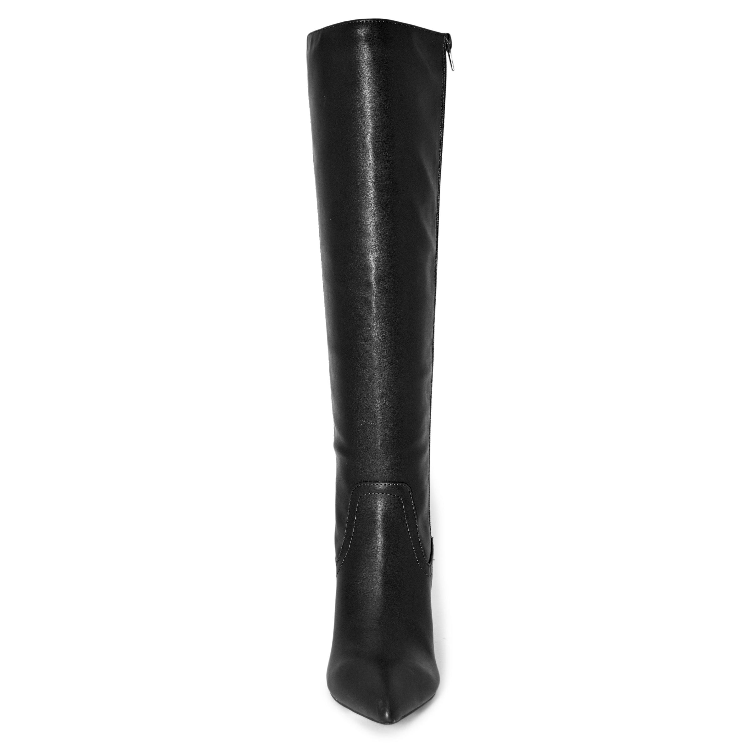 FERA 21A Pointed Toe Kitten Heel Knee High Boots Wild Diva