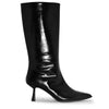 GOSIA-01 Mid-Calf Pointed Toe Kitten Heel Boot