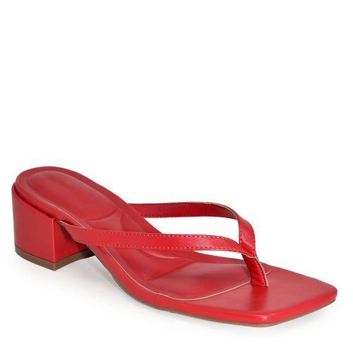 MAJOR-01 Flip Flop Low Chunky Block Heel Sandals