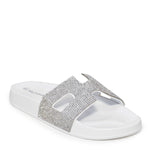 MATTY-223A Cutout Rhinestone Slip On Slide Sandals