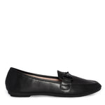 ELLIS-01 Classic Almond Toe Metal Hardware Loafer Flats