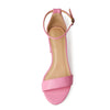 LARINA-29 Open Toe Ankle Strap Low Chunky Block Heel Sandals