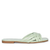 IRA-16 Woven Square Toe Slide Flat Sandals