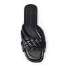 IRA-16 Woven Square Toe Slide Flat Sandals