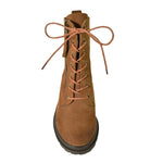UNO-02 Genuine Leather Lace-Up Zip Lugsole Ankle Boots