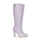 AMAYA-114 Almond Toe Knee-Length Block Heel Boots