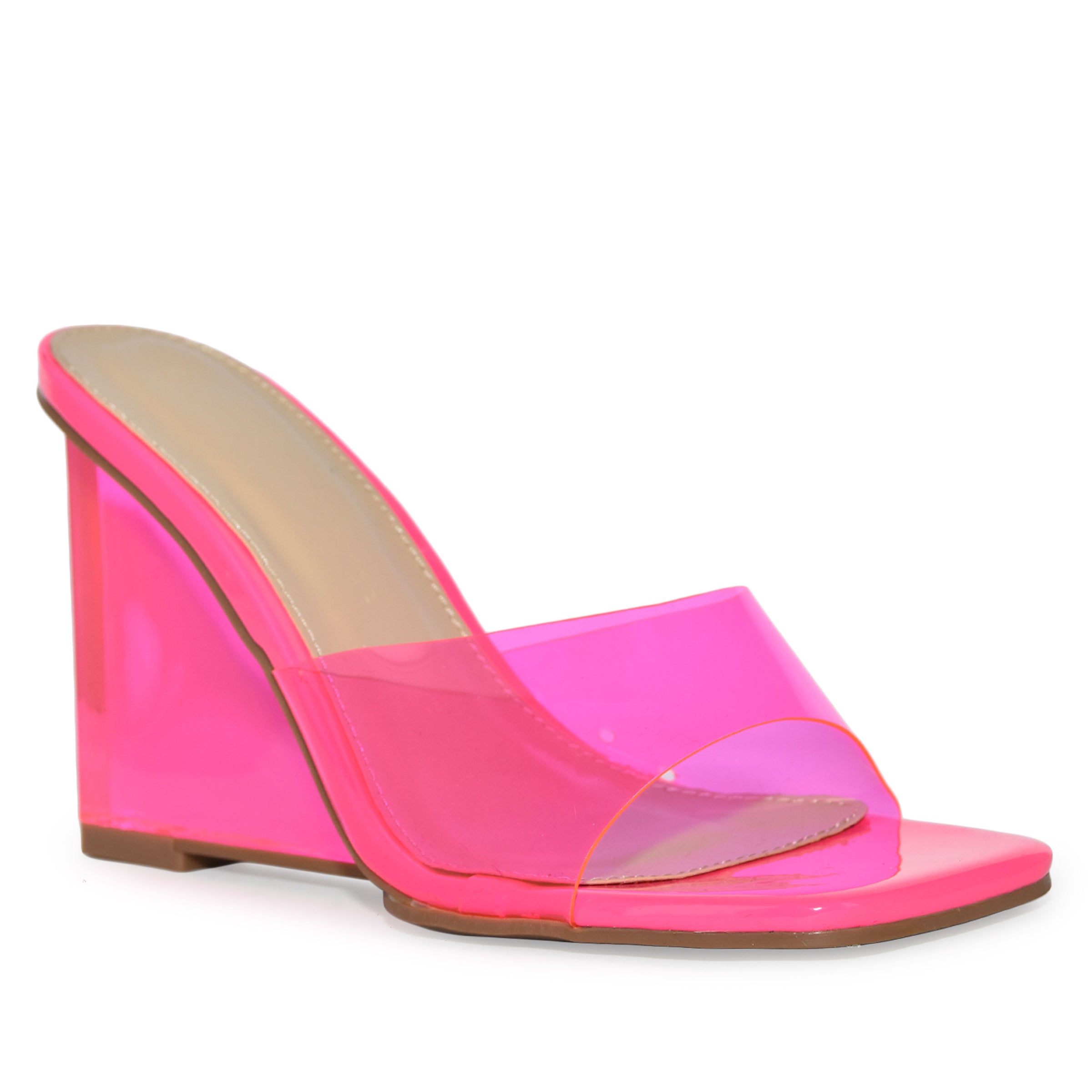 Jeanne Pink Wedges  Pink wedges, Wedges, Designer heels