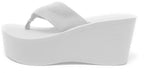 Wild Diva Women's Ultra High 3.5" Platform Wedge Flip Flop Sandals