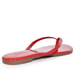 BELLE-04 Classic Patent Almond Toe Flip Flop Thong Sandals