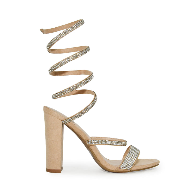 Chunky hotsell wrap heels