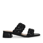 KAYLYN-05 Woven Braided Square Toe Low Block Heel Sandals