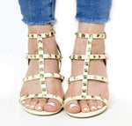 SUSIE-20 Studded Heeled Sandals