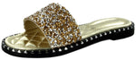 TIA-19 Sparkle Toes Rhinestone Slide Sandals