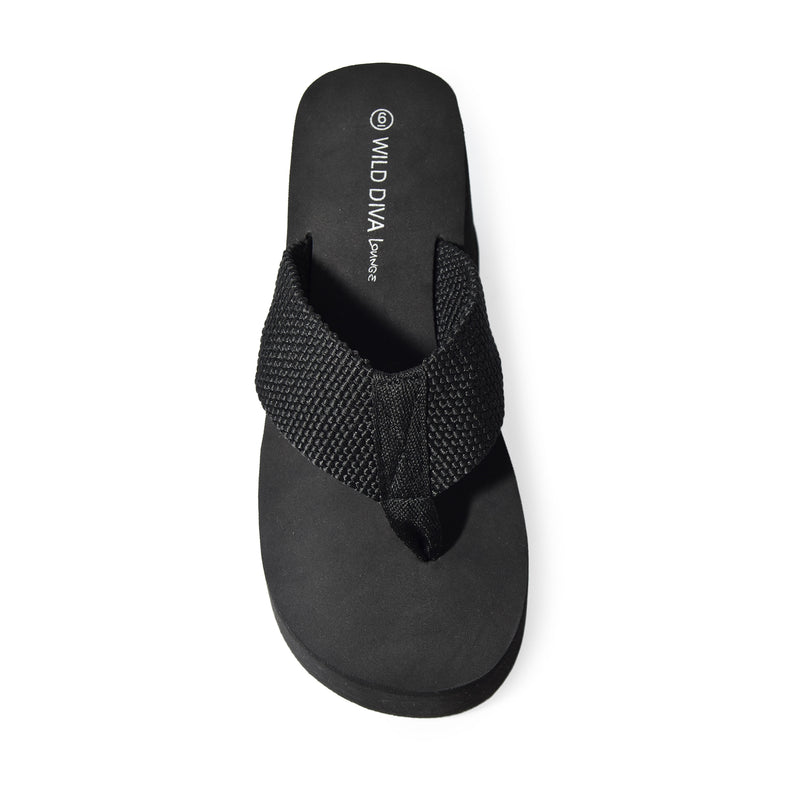 FELDA-01 Ultra-High Platform Wedge Foam Flip Flop Sandals