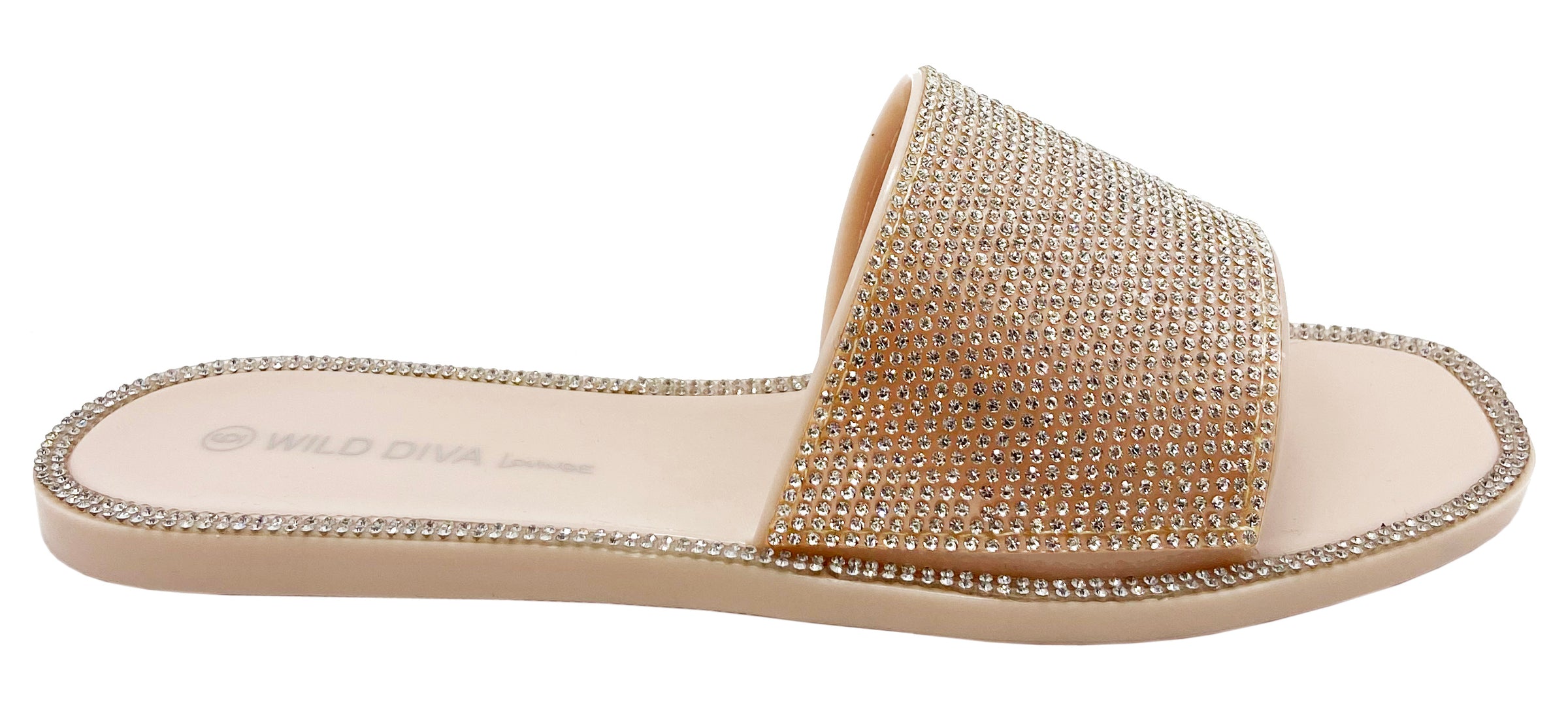 Liliana Jelli-42 Flat Gold Rhinestone Jelly Big Bow Designer Sandals – Luxe  Moda