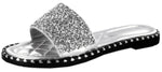 TIA-19 Sparkle Toes Rhinestone Slide Sandals