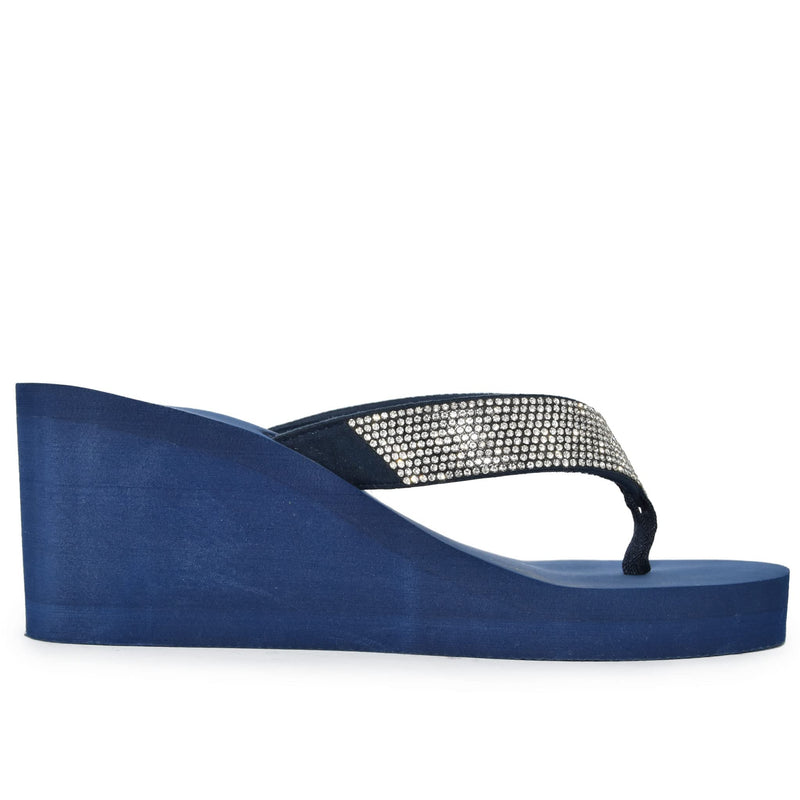 Wild Diva Women's Ultra High 3.5" Platform Wedge Flip Flop Sandals