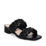 KAYLYN-05 Woven Braided Square Toe Low Block Heel Sandals