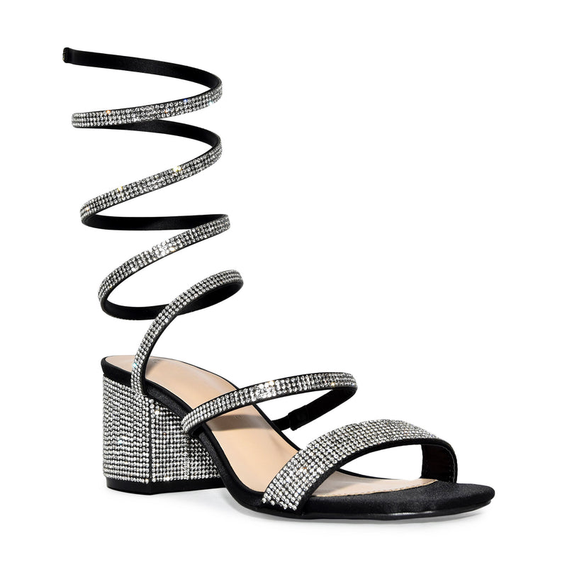 Black and Silver Heel Sandal at Rs 310/pair | High Heel Sandal in New Delhi  | ID: 20395200412