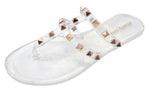 JOANIE-245 DOUBLE-STRAP ANKLE STRAPPY DESIGNER JELLY SANDALS