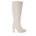 AMAYA-114 Almond Toe Knee-Length Block Heel Boots