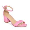 LARINA-29 Open Toe Ankle Strap Low Chunky Block Heel Sandals