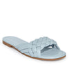 IRA-16 Woven Square Toe Slide Flat Sandals