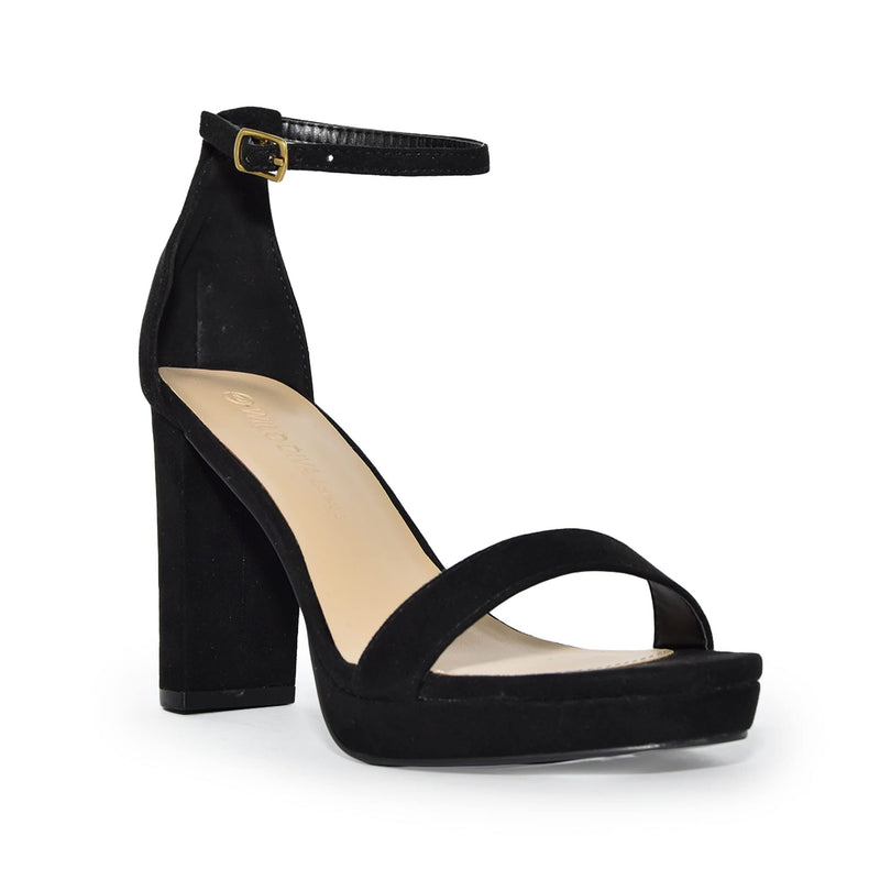 Classic Black Strappy Heels - Cute Boutique Shoes – Shop the Mint