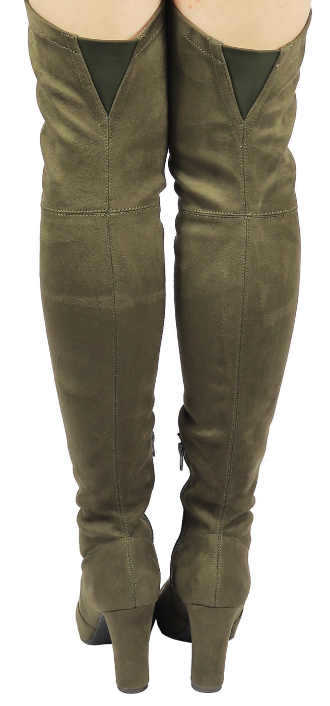 Aldo Women's Olive Thigh High Boots AMAYA-93B Wild Diva Women