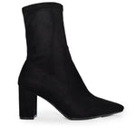 AMIYA-01 Pointed Toe Low Chunky Block Heel Ankle Boots-Black-1
