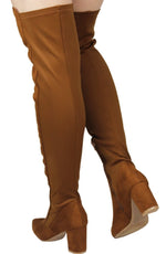 AMIYA-07 CHUNKY HEEL THIGH HIGH OVER THE KNEE BOOTS