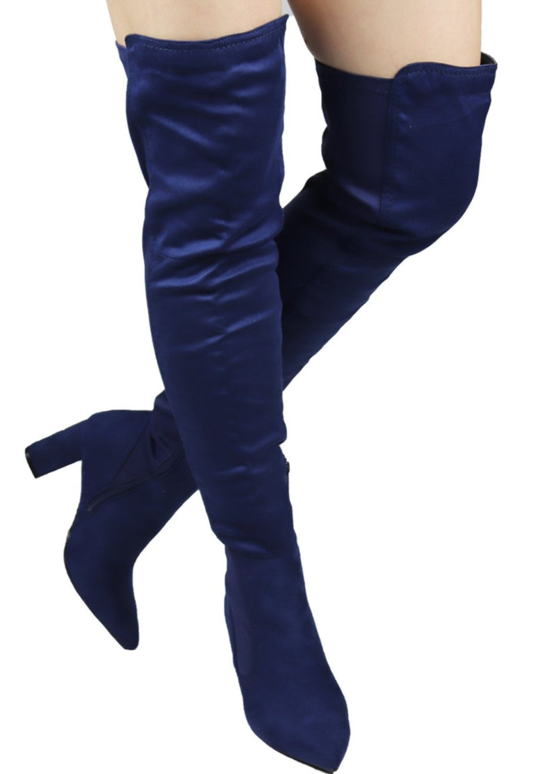 Thigh high deals navy boots
