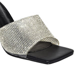 BONA-05 Glam Rhinestone Open-Toe Stiletto Slide Heels-Black Detail Shot