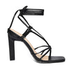 BOSTON-01 Strappy Knotted Lace-Up Square Toe High Heels-Black-Side View 1
