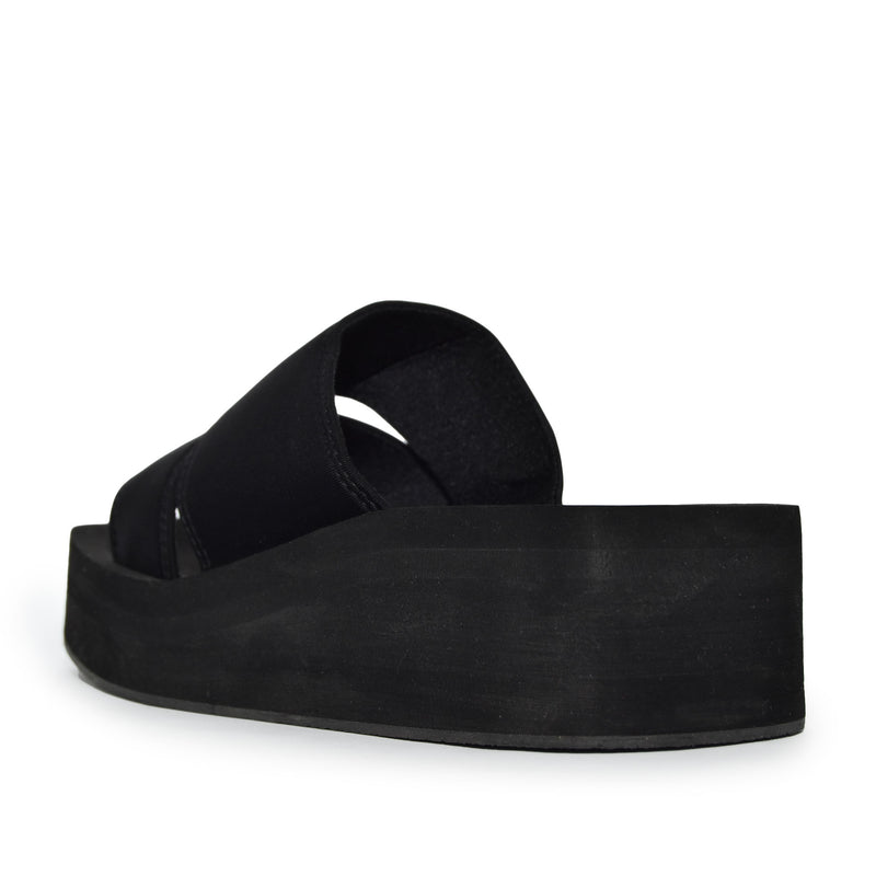 FELICE-01 Double Strap Lycra EVA Platform Square Toe Sandals
