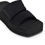 FELICE-01 Double Strap Lycra EVA Platform Square Toe Sandals