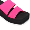 FELICE-01 Double Strap Lycra EVA Platform Square Toe Sandals