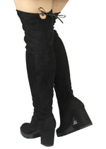 GOSSIP-09 PLATFORM CHUNKY HEEL THIGH HIGH BOOTS